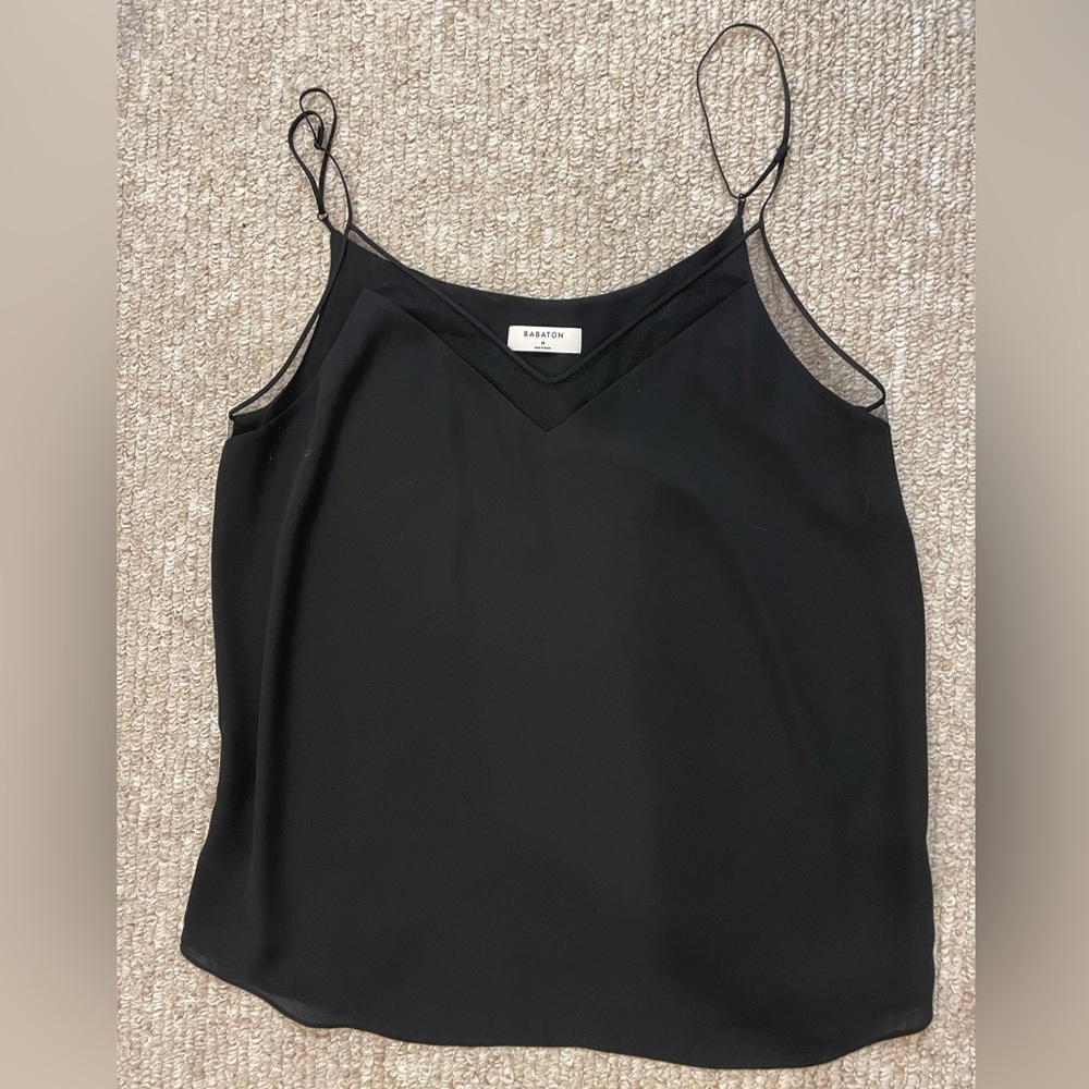Babaton silk black cami top